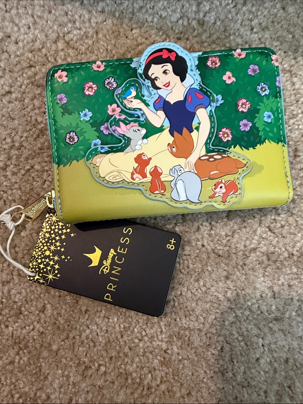 Loungefly Snow White Mini Backpack and Wallet - Light Blue, Yellow, Green - Picture 2 of 8